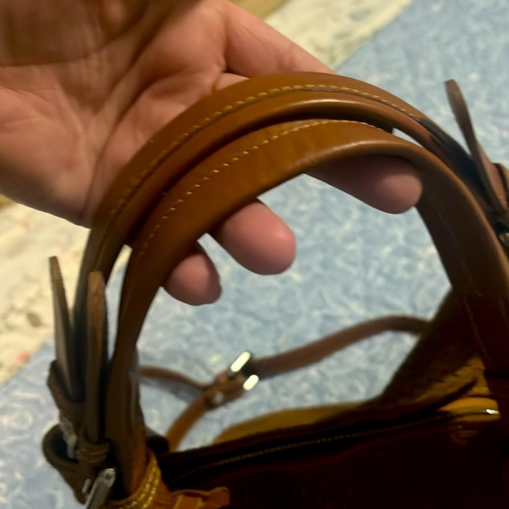 Pre-loved Fiore Handbag - Brown Leather, made in Italy - Picture 3 of 10